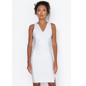 AKIRA BODYCON WHITE DRESS